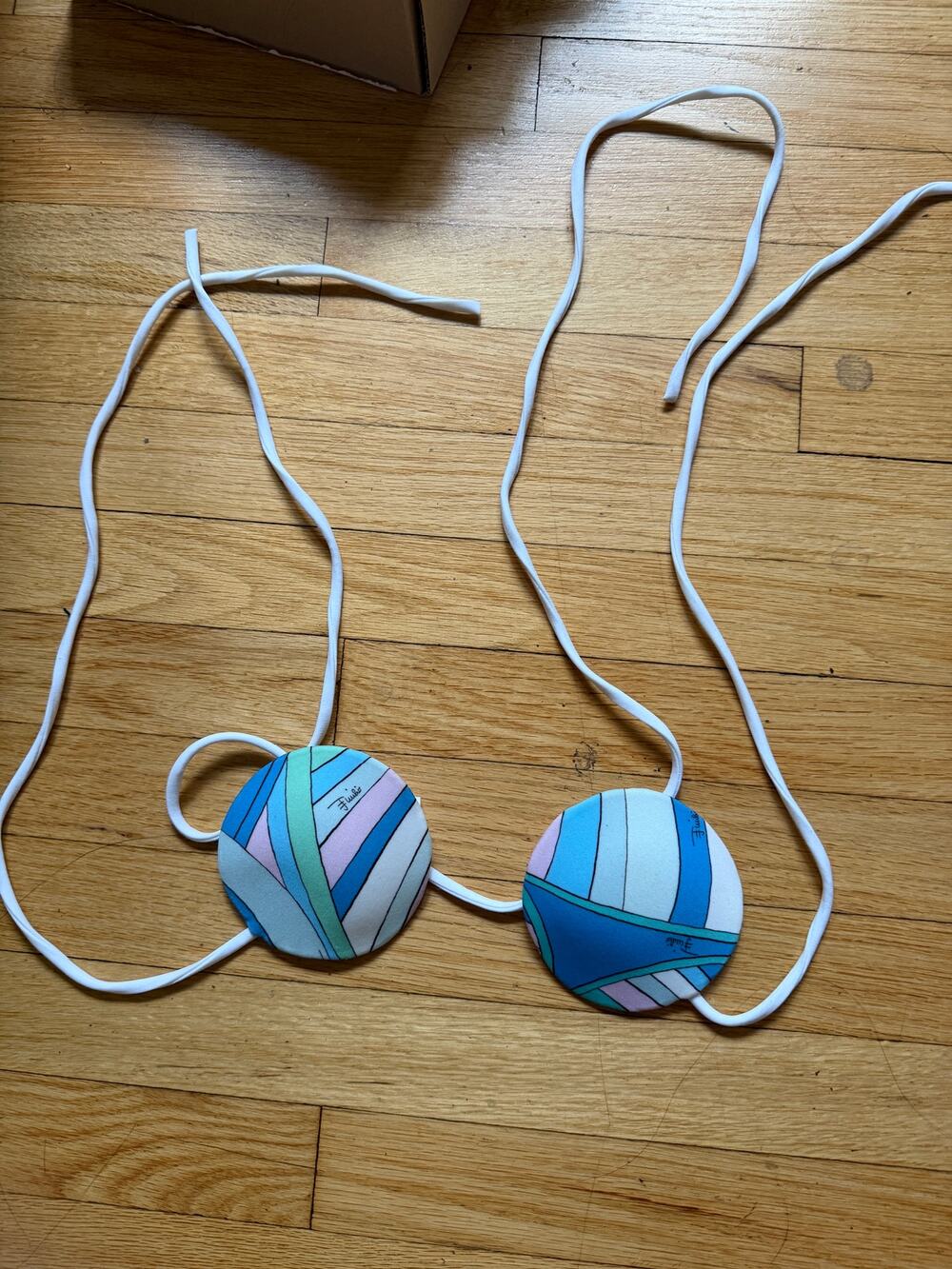 Emilio Pucci Circle Cup String Bikini Top XS